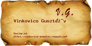 Vinkovics Gusztáv névjegykártya