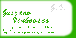 gusztav vinkovics business card